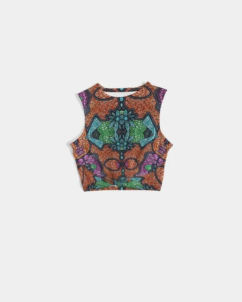Fire African Print Women's Twist-Front Tank