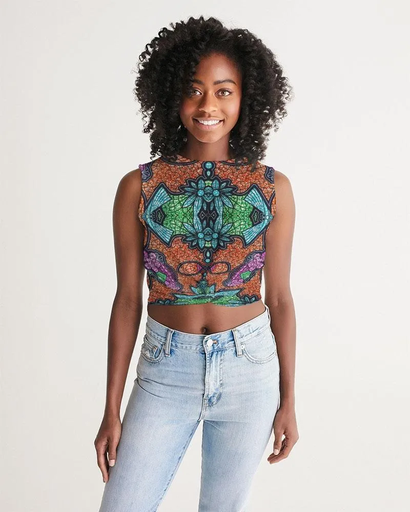 Fire African Print Women's Twist-Front Tank