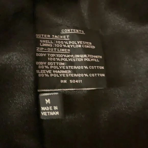 Fleet Street Coat Women's Medium Black Hooded City Cuffed Comfortcore