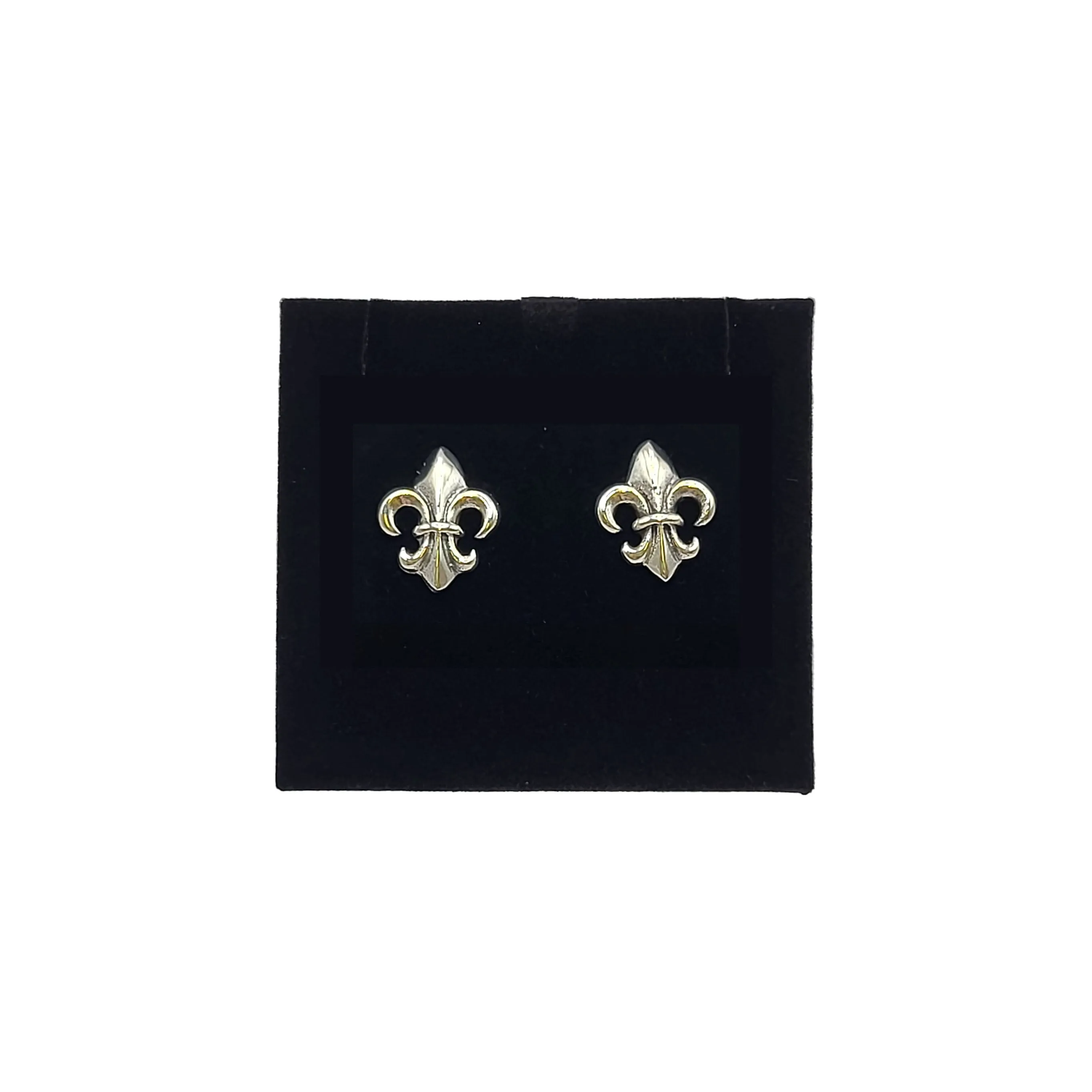 Fleur-de-Lis Pearl Stud Earrings