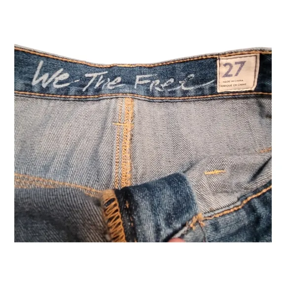 Free People Sidecar Denim Pleated Mini Skirt Saratoga Blue Size 27 | Jean Skirt