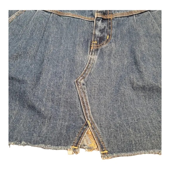 Free People Sidecar Denim Pleated Mini Skirt Saratoga Blue Size 27 | Jean Skirt