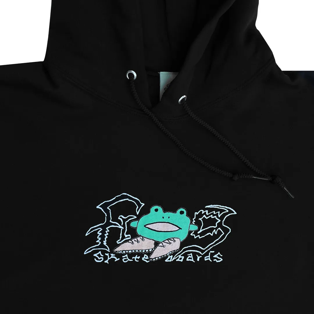 Frog Big Shoes Hoodie - Black