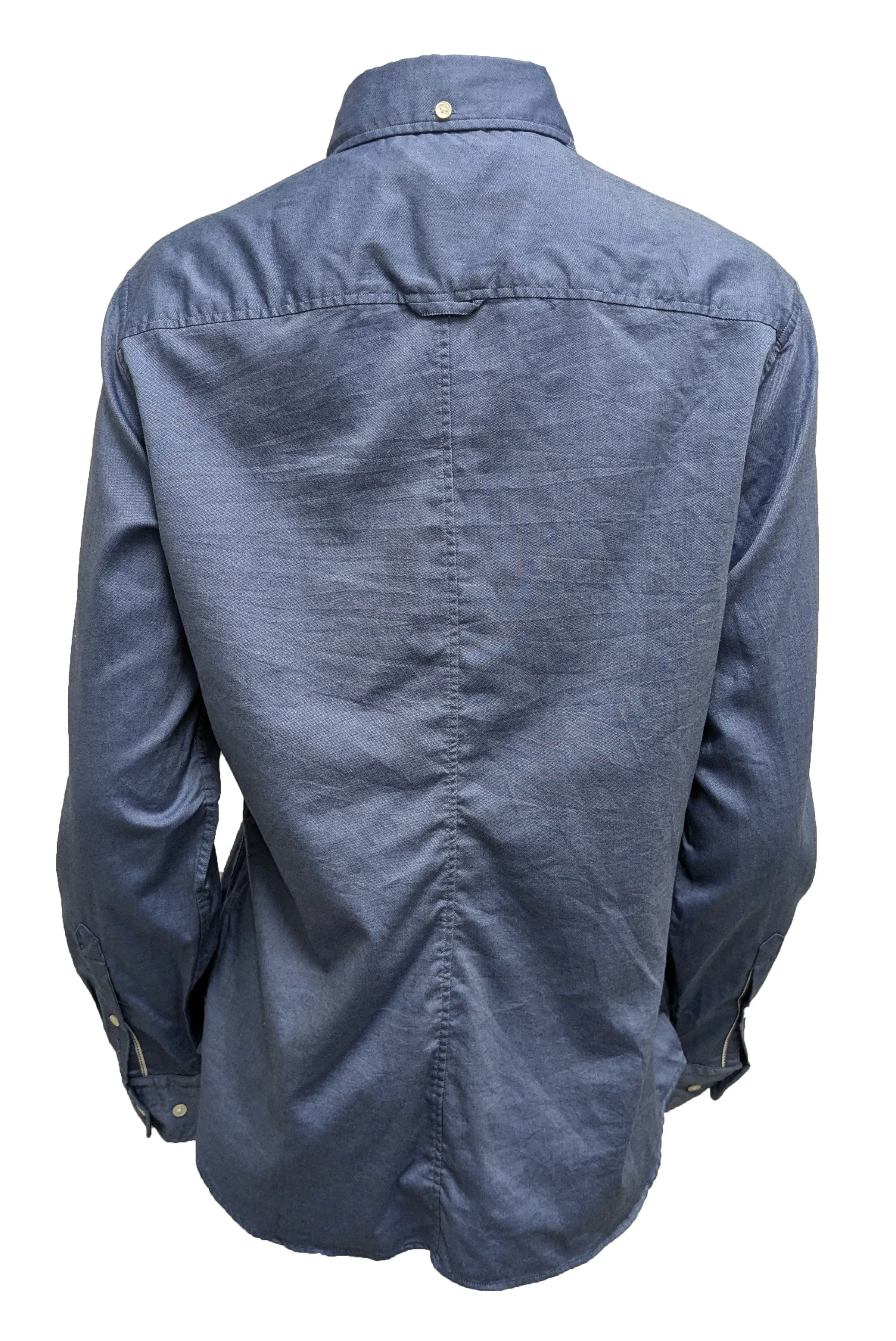 GANT Women's Indigo Blue Colorful Oxford Button Down Shirt 432103 Size 12