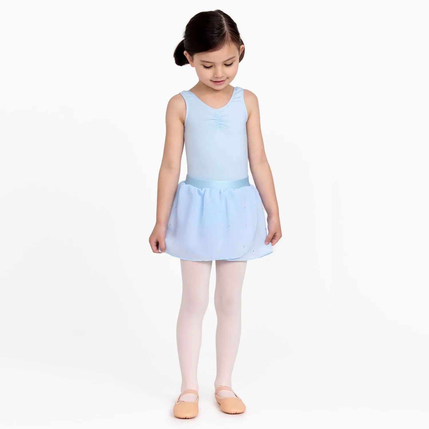 Gathered Tank Leotard in Blue