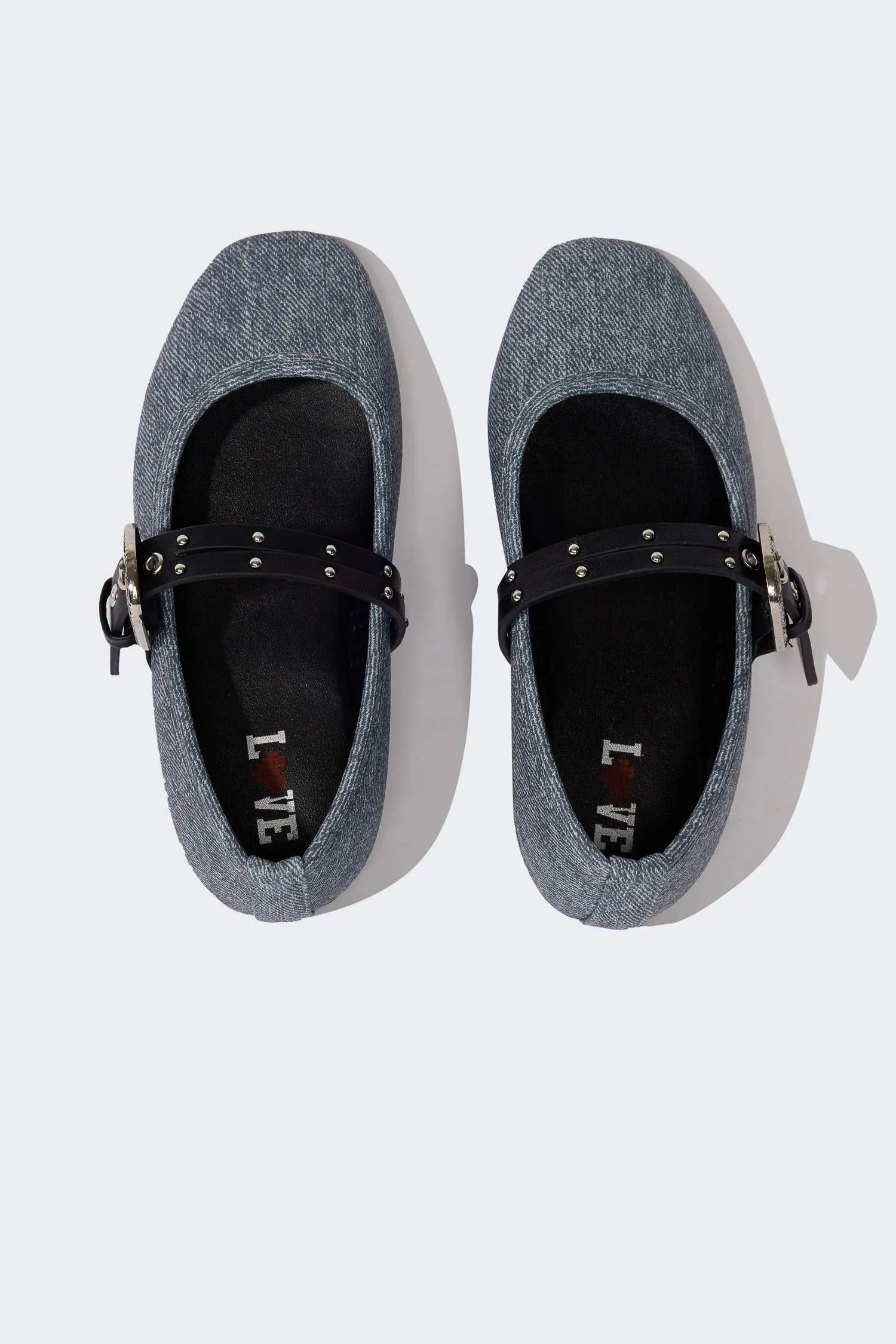 Girl Faux Leather Ballerina Flat Shoes