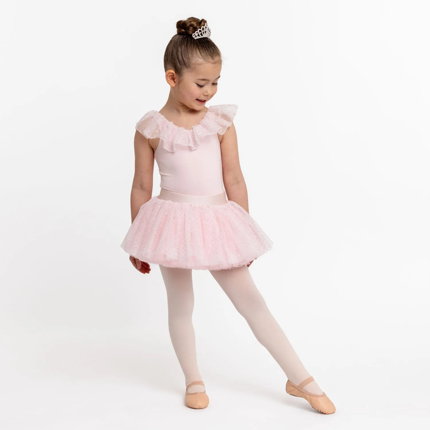 Glitter Flocked Ballet Tutu in Pink