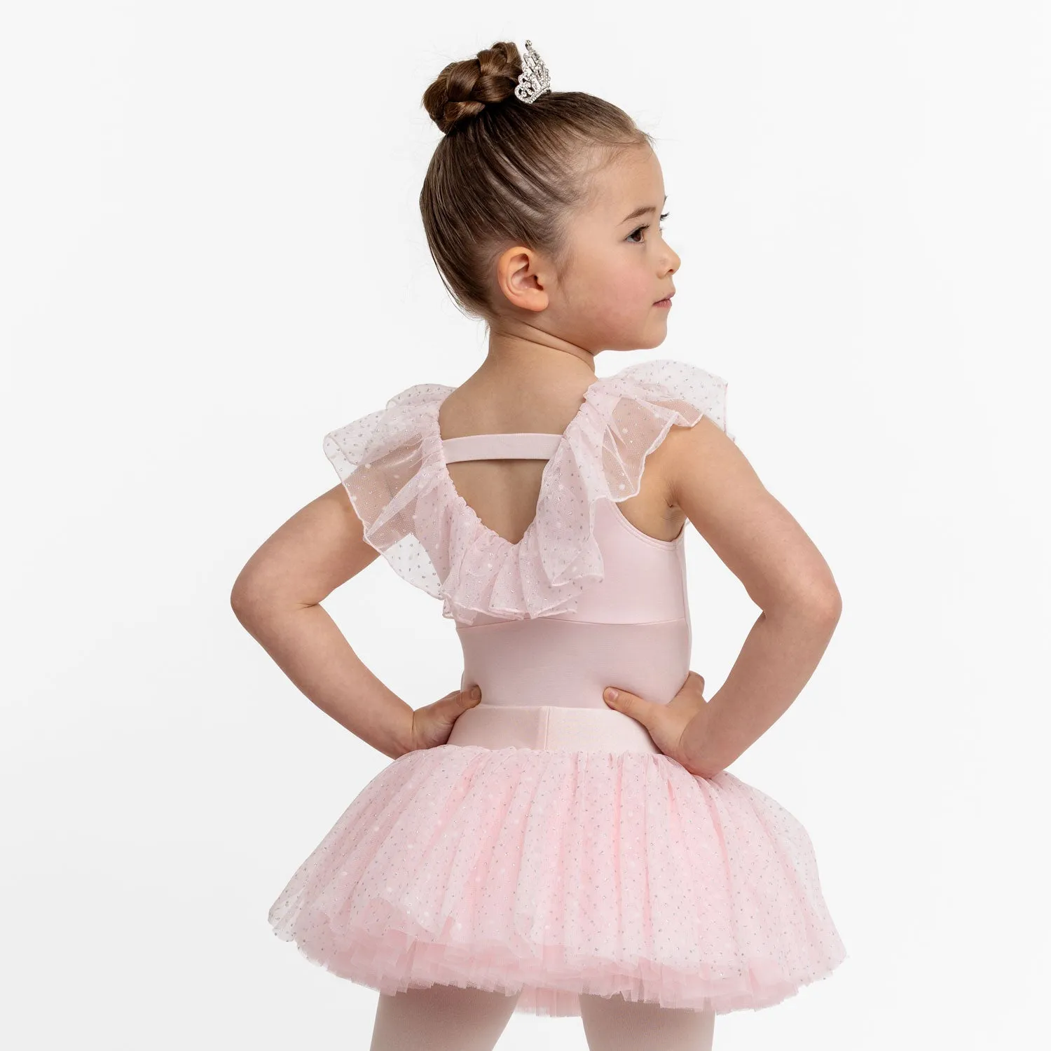 Glitter Flocked Ballet Tutu in Pink