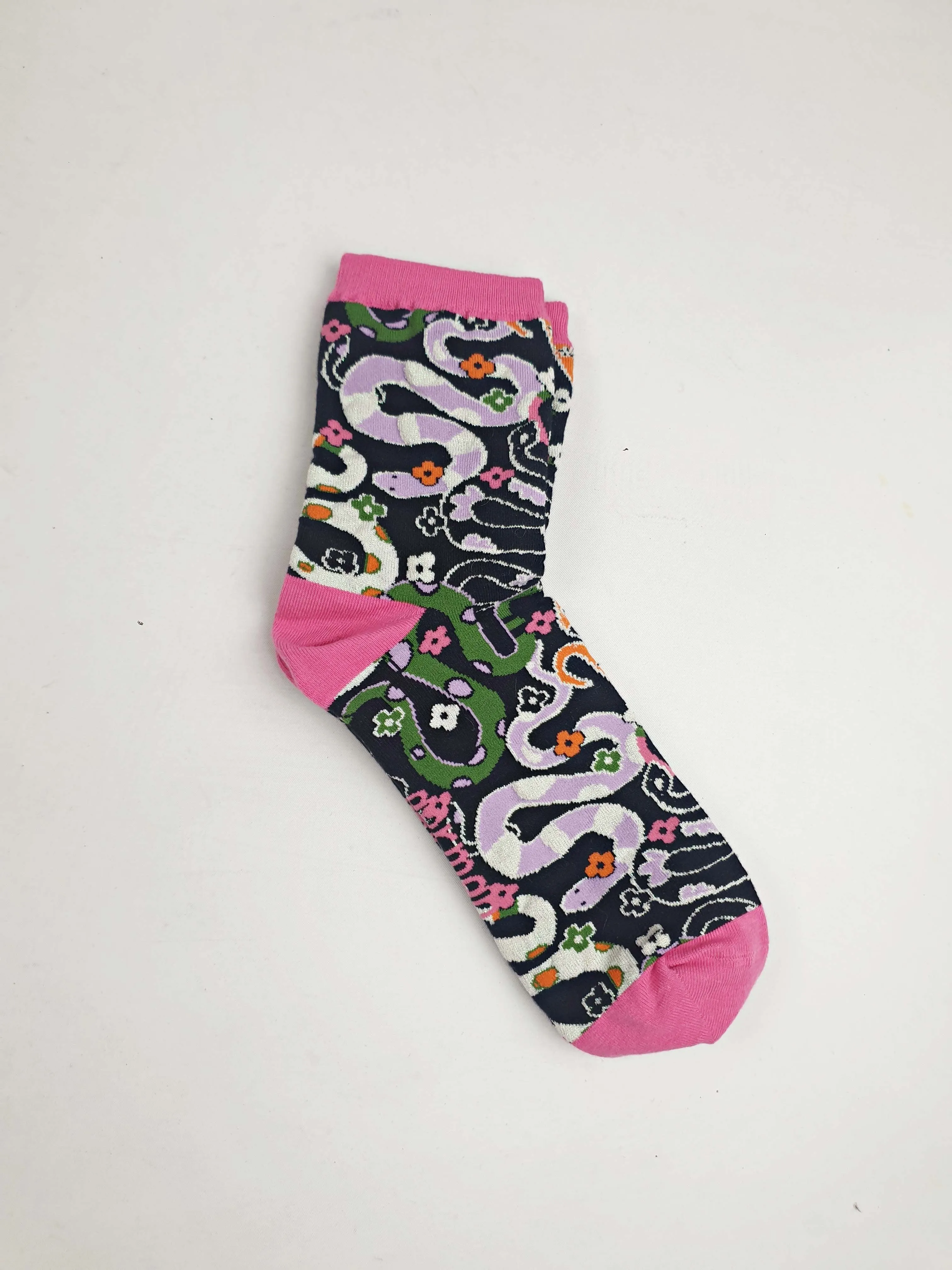 Gorman black snake print socks one size