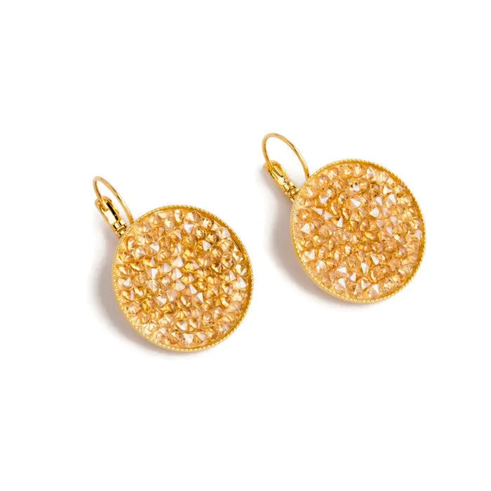 Grace - Sterling silver and black Swarovski crystal pave earrings