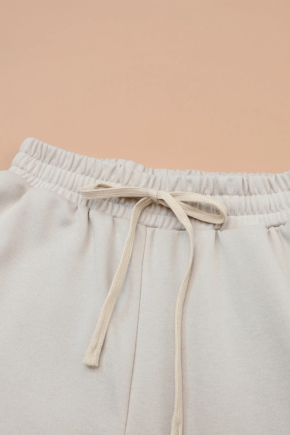 Gray Long Sleeve Top and Drawstring Pants Lounge Outfit