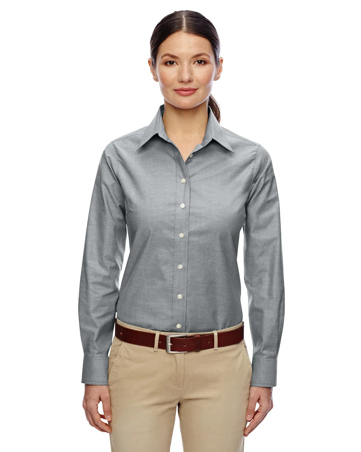 Harriton M600W Women's Long Sleeve Oxford