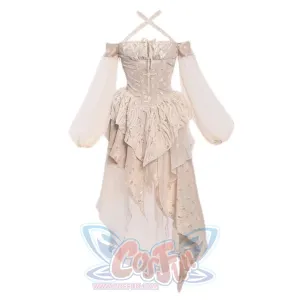 Heartbreak Ballet Classic Court Gorgeous Embroidered Lantern Sleeve Dress S22979
