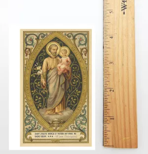 Holy Card – St. Joseph of the Sacred Heart – pack of 10/100/1000 – Restored Vintage Holy Card