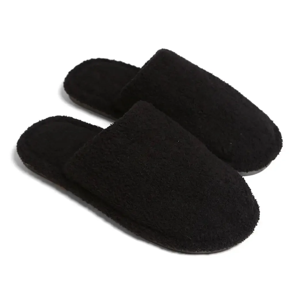 Home Sweet Home Slippers Black