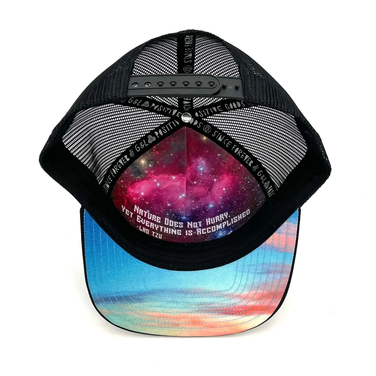 Horizon Trucker Hat – Sunset, Adjustable & Breathable