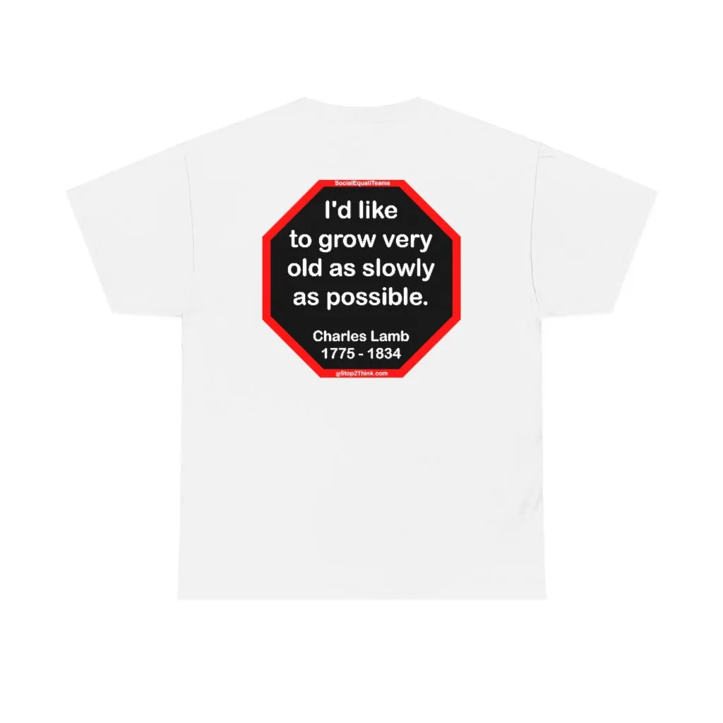 I'd like to grow very old as slowly as possible.  -  Charles Lamb  1775 - 1834