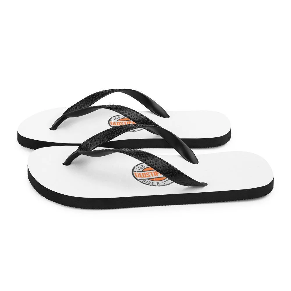 I'm OLDSTIPATED Too Old To Give A Sh***! Flip-Flops