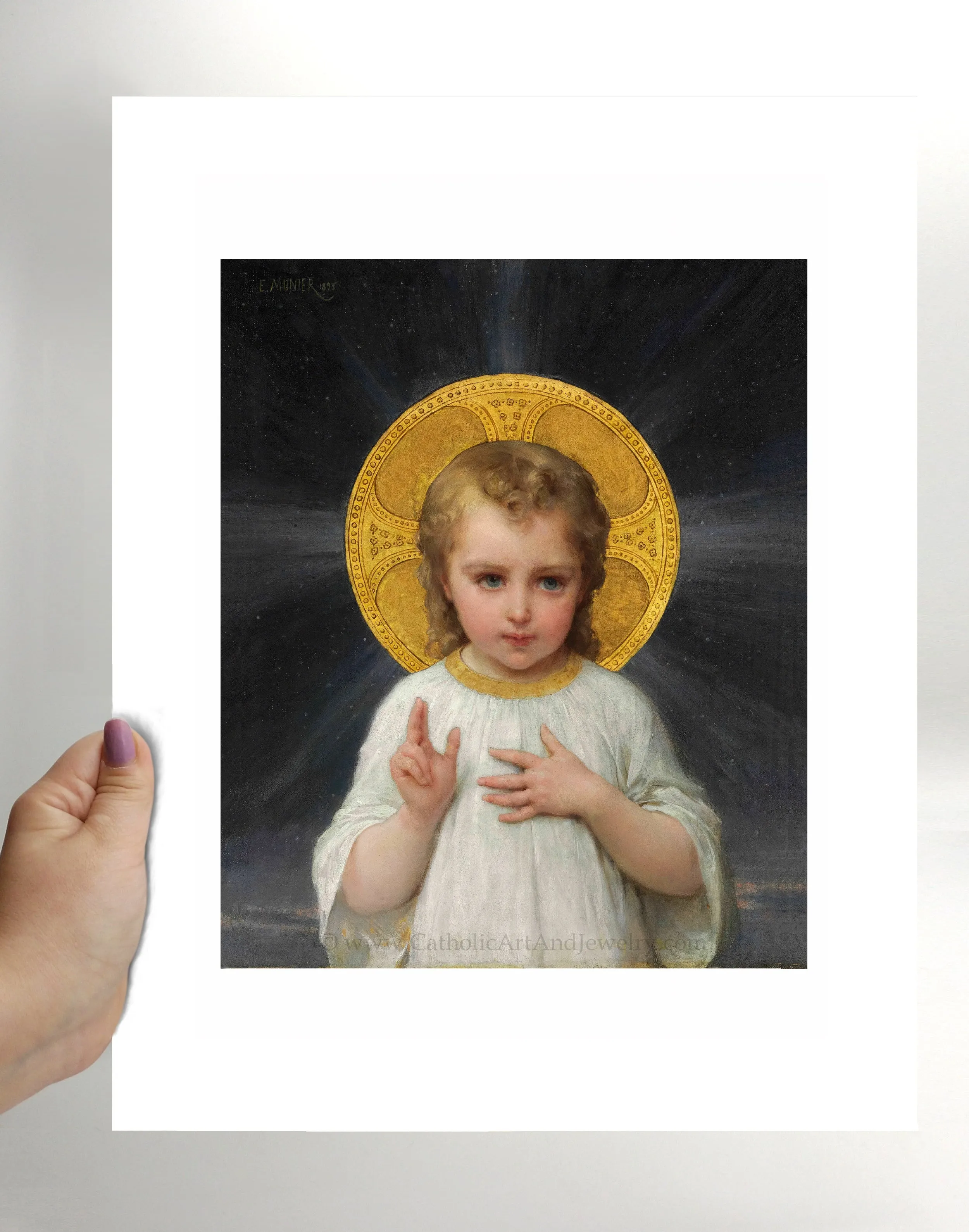 Jesus as a Child – by Émile Munier – Beautiful Catholic Artwork – Catholic Gift – Archival Quality