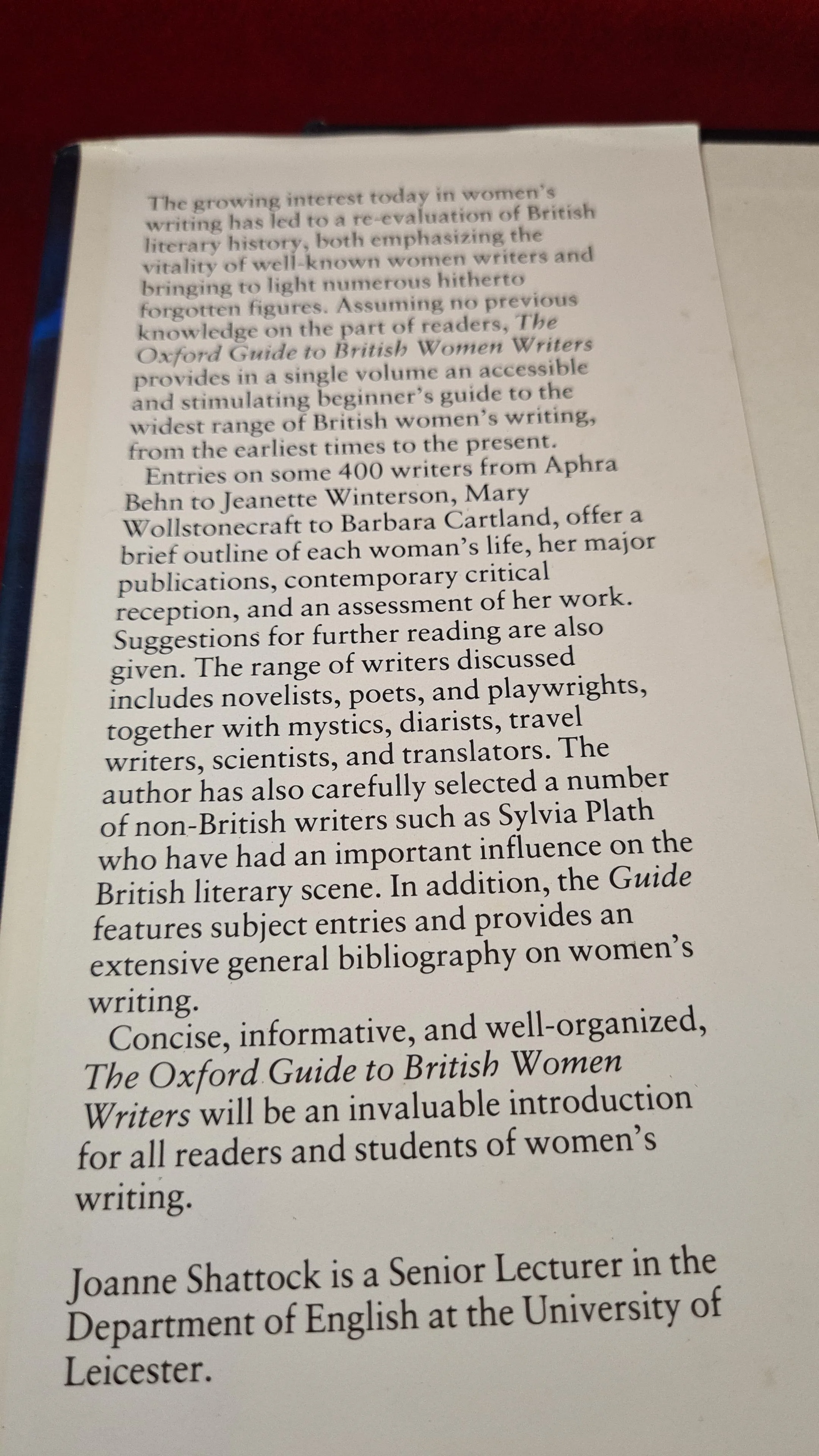 Joanne Shattock - The Oxford Guide to British Women Writers, 1993