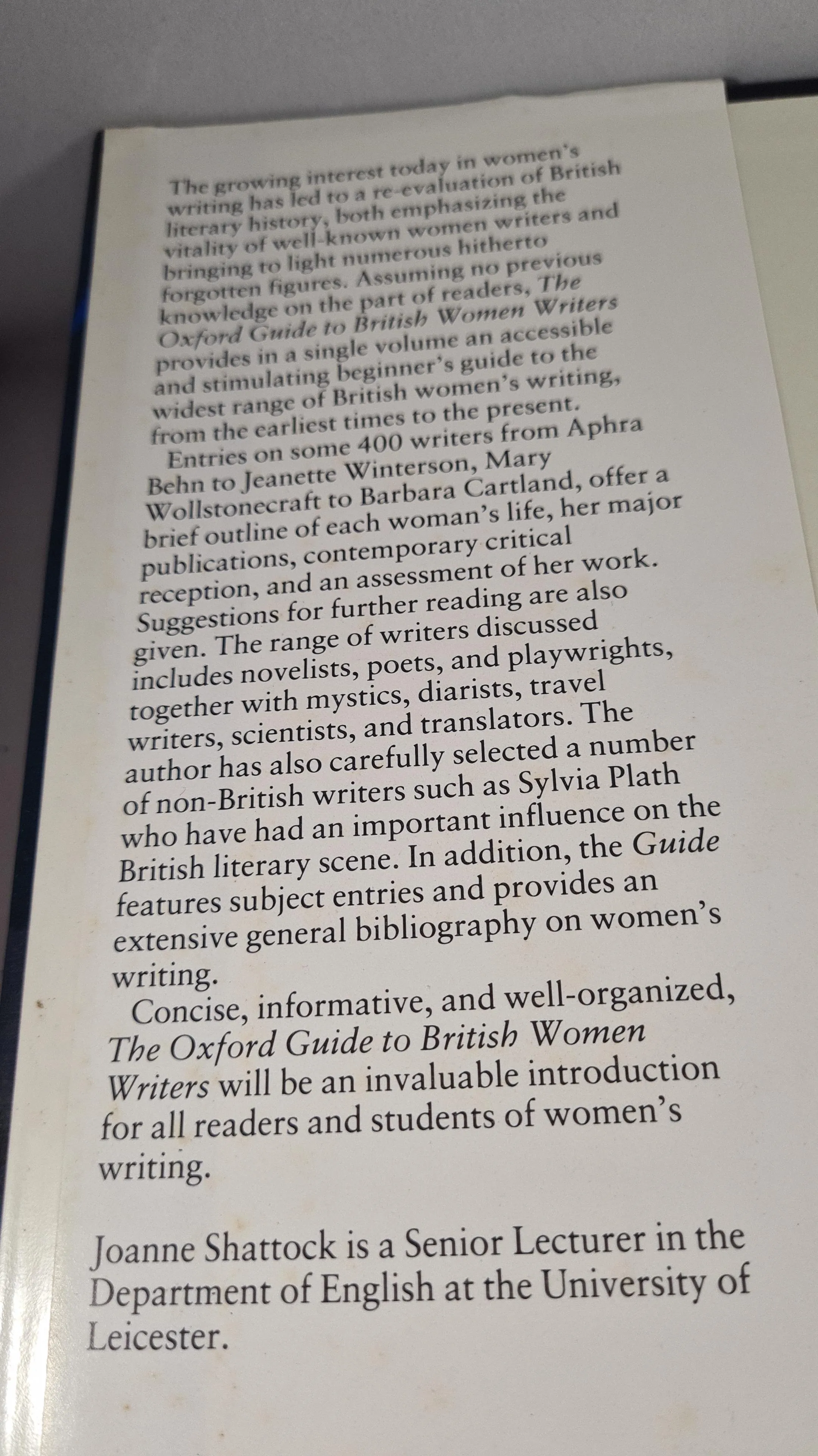 Joanne Shattock - The Oxford Guide to British Women Writers, 1993
