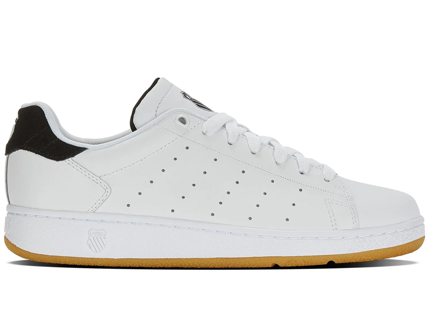 K-Swiss Men's Classic PF Court Shoes in White/Black/Gum
