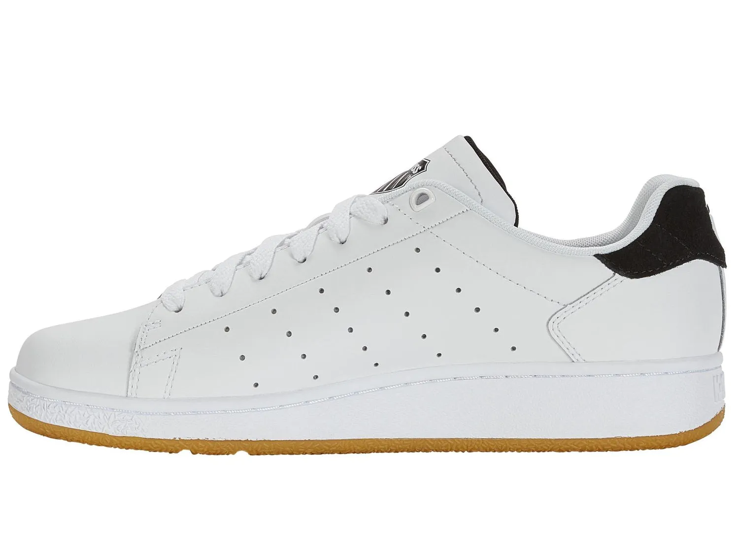 K-Swiss Men's Classic PF Court Shoes in White/Black/Gum