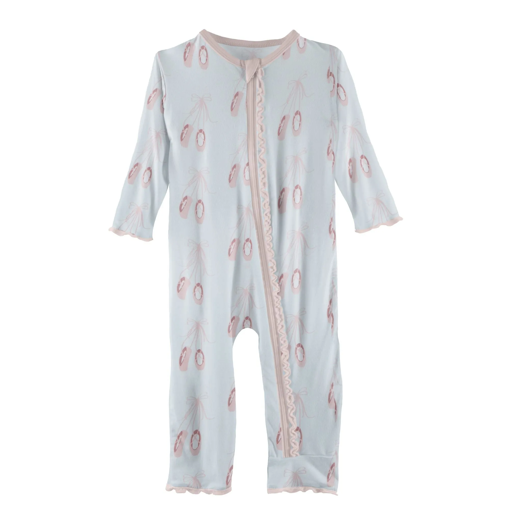 KicKee Pants Fresh Air Ballet Muffin Ruffle Coverall with Zipper