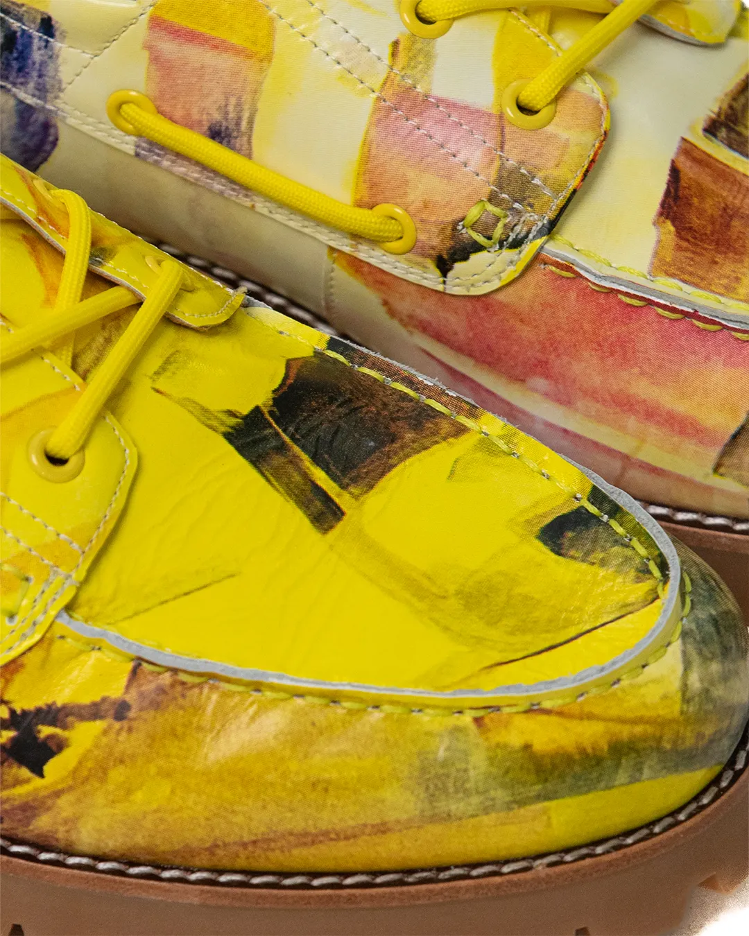 KidSuper Painted Lug Loafer Yellow