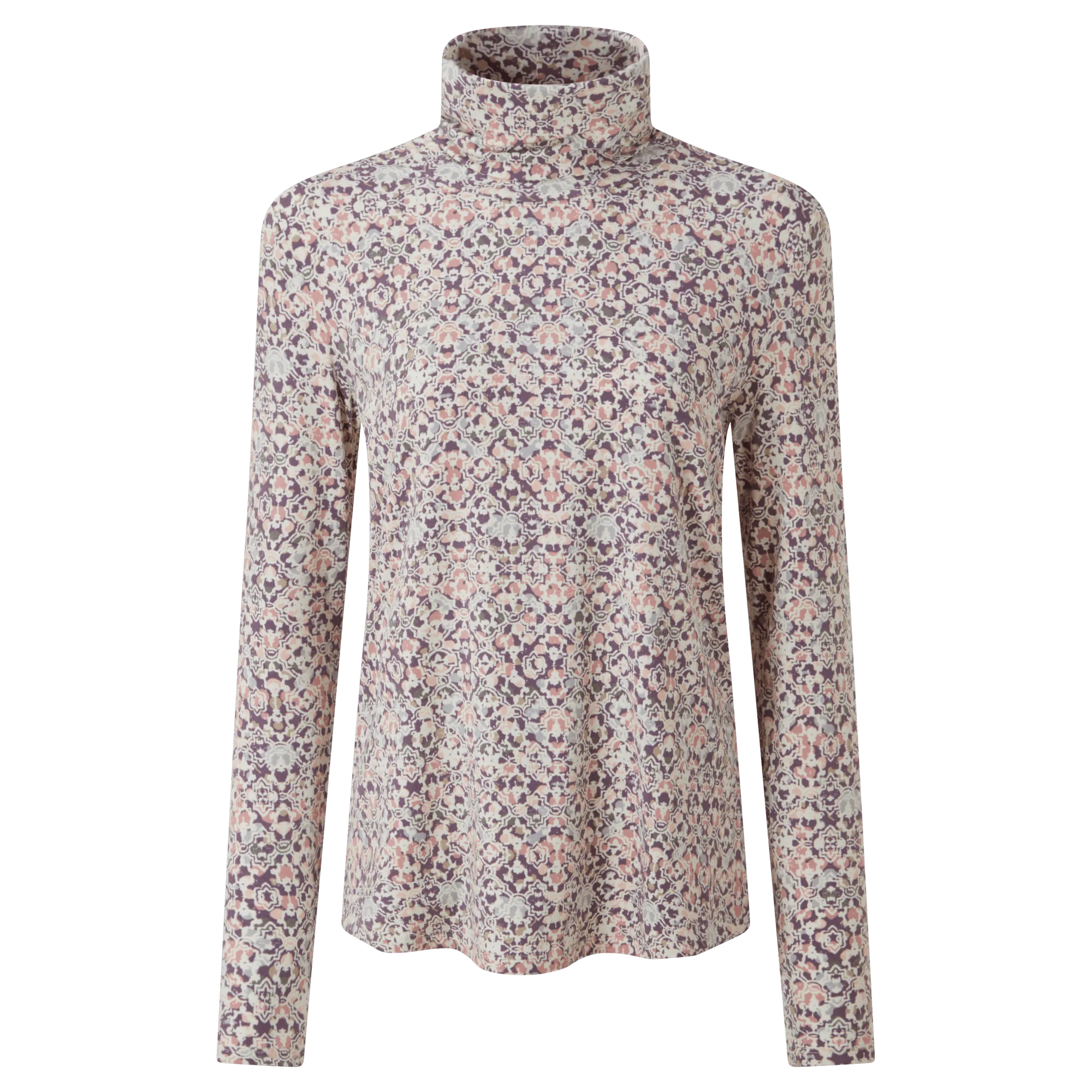 Kira Ls Turtleneck - Peetho Geo Print