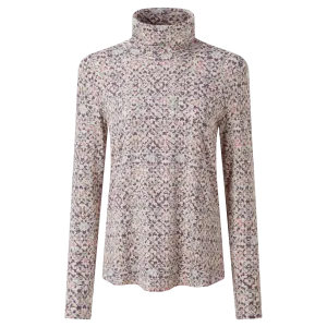 Kira Ls Turtleneck - Peetho Geo Print