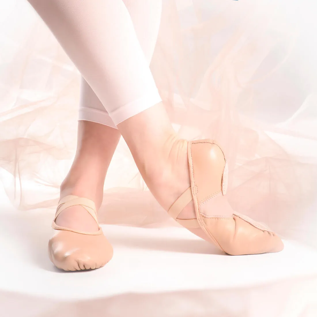 Leather Split-Sole Demi-Pointe Shoes Sizes 9.5C - 8