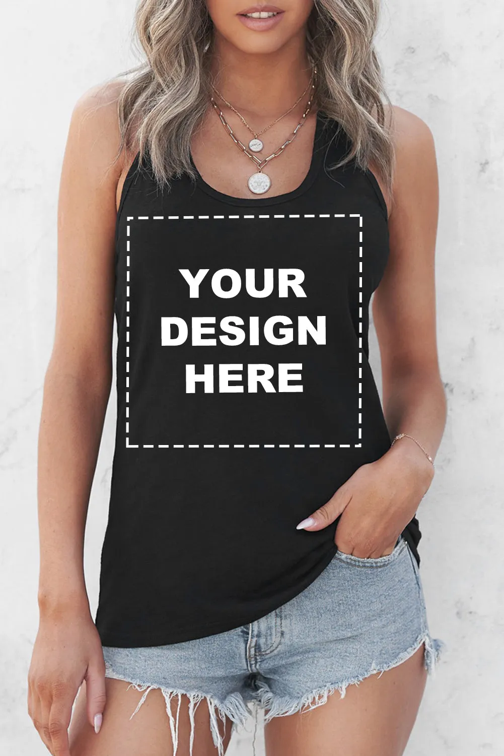Letters Sunflower Graphic Tank Top