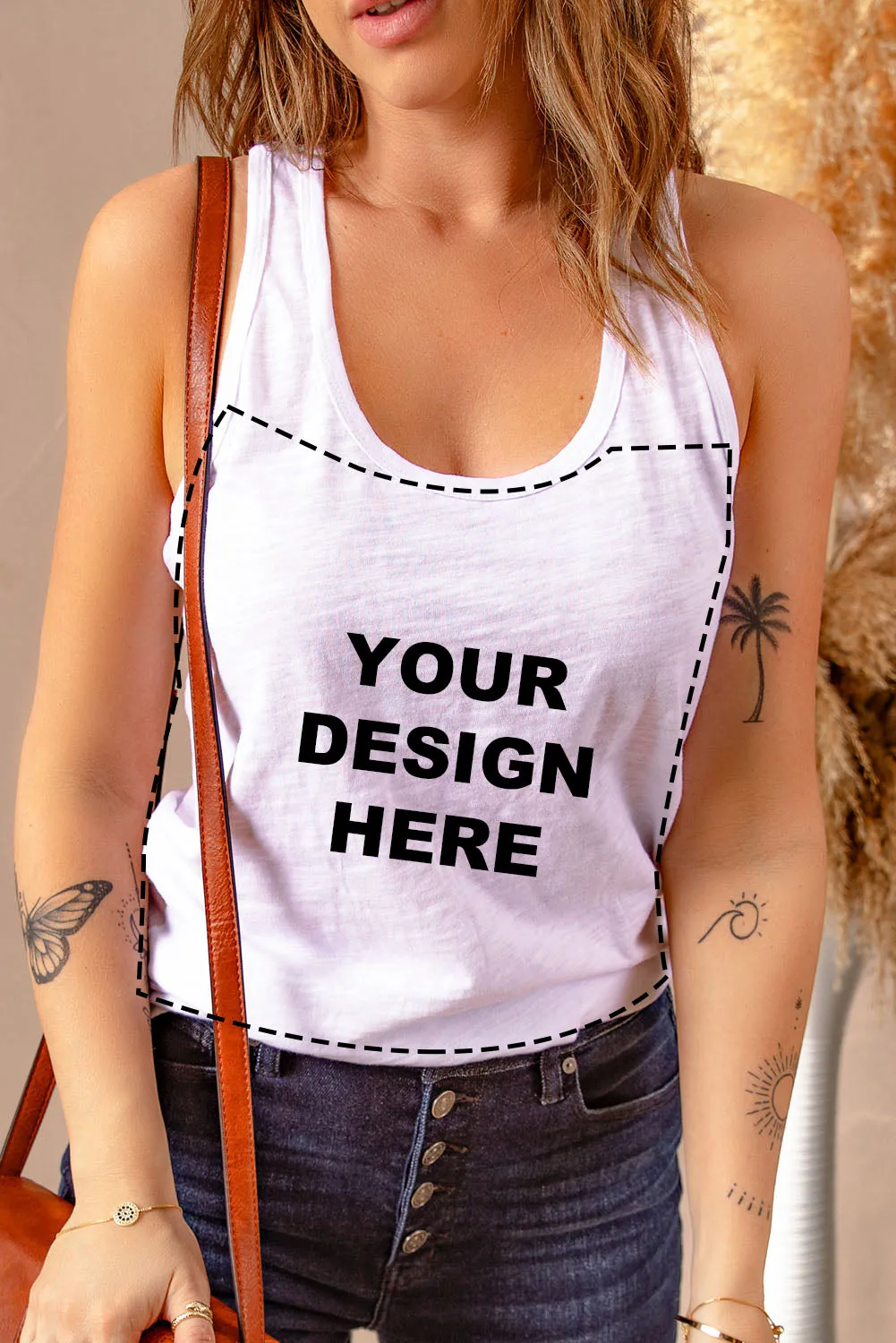 Letters Sunflower Graphic Tank Top