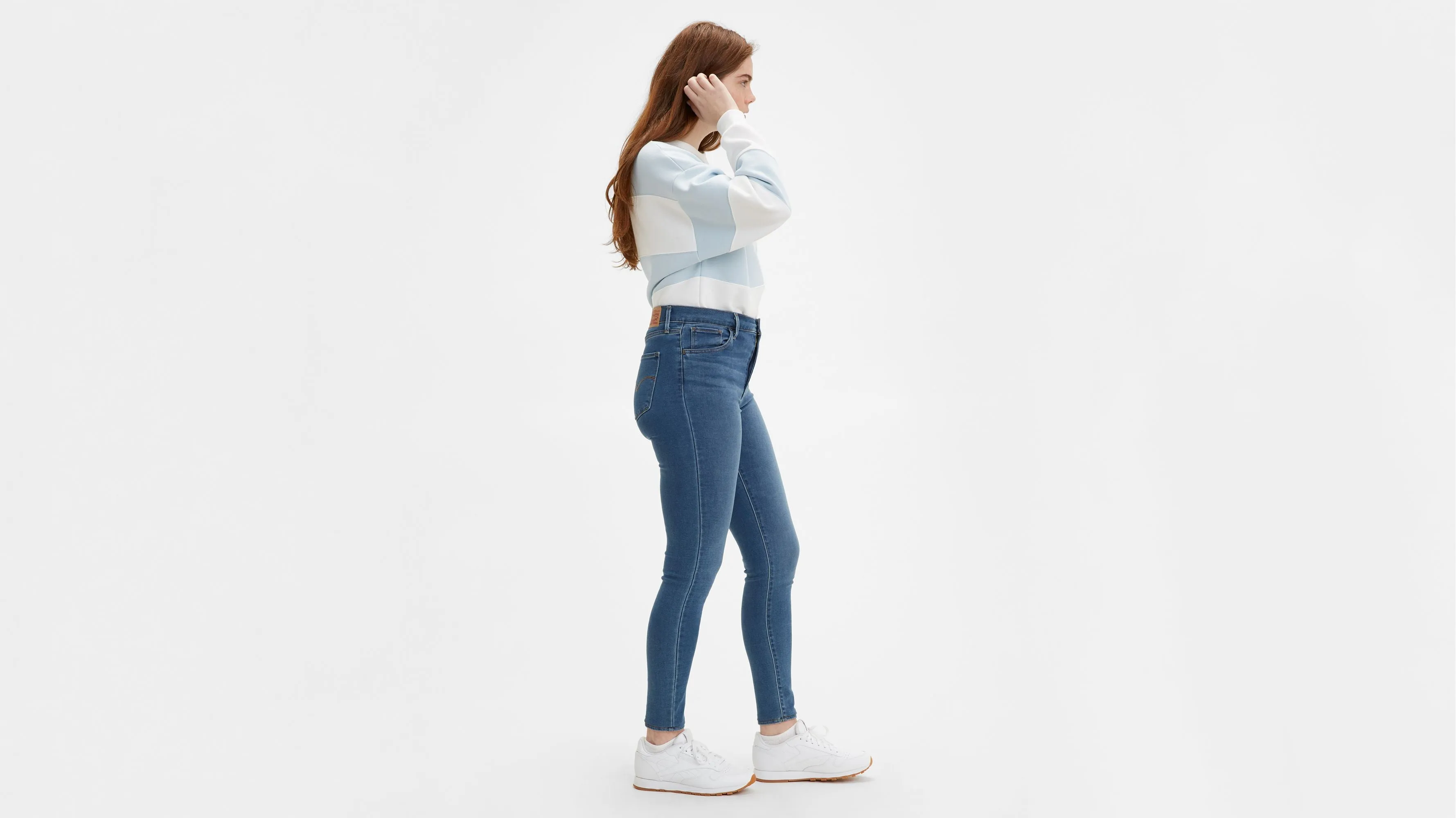 Levi's 720 0009 Womens Light Blue High Rise Skinny Denim Jeans Size 4M / 27 X 30