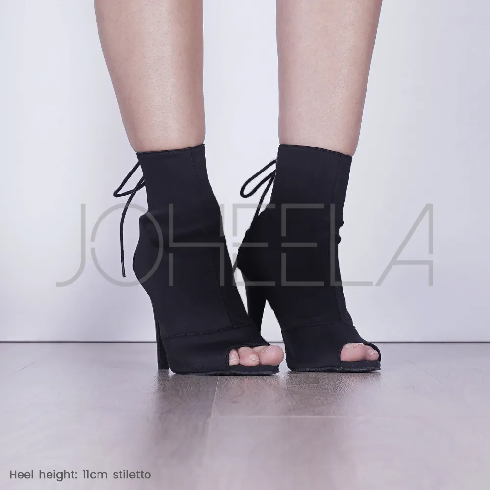 Louane noir - Talons stilettos slim - Prête à expédier