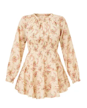 Love Shack Fancy Mellini Dress - Mauve Ballet