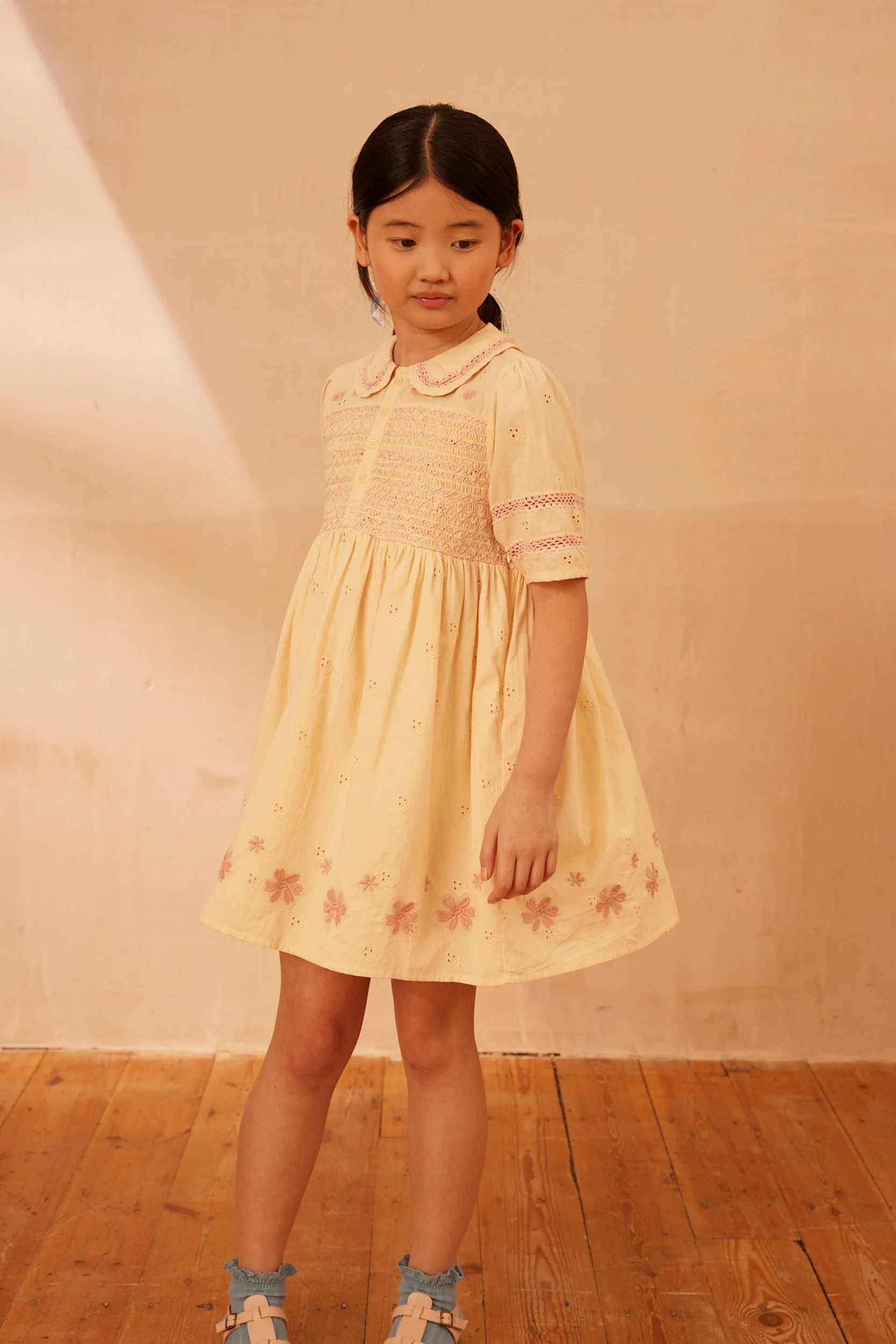 Lucie Dress - Milk Broderie Anglaise