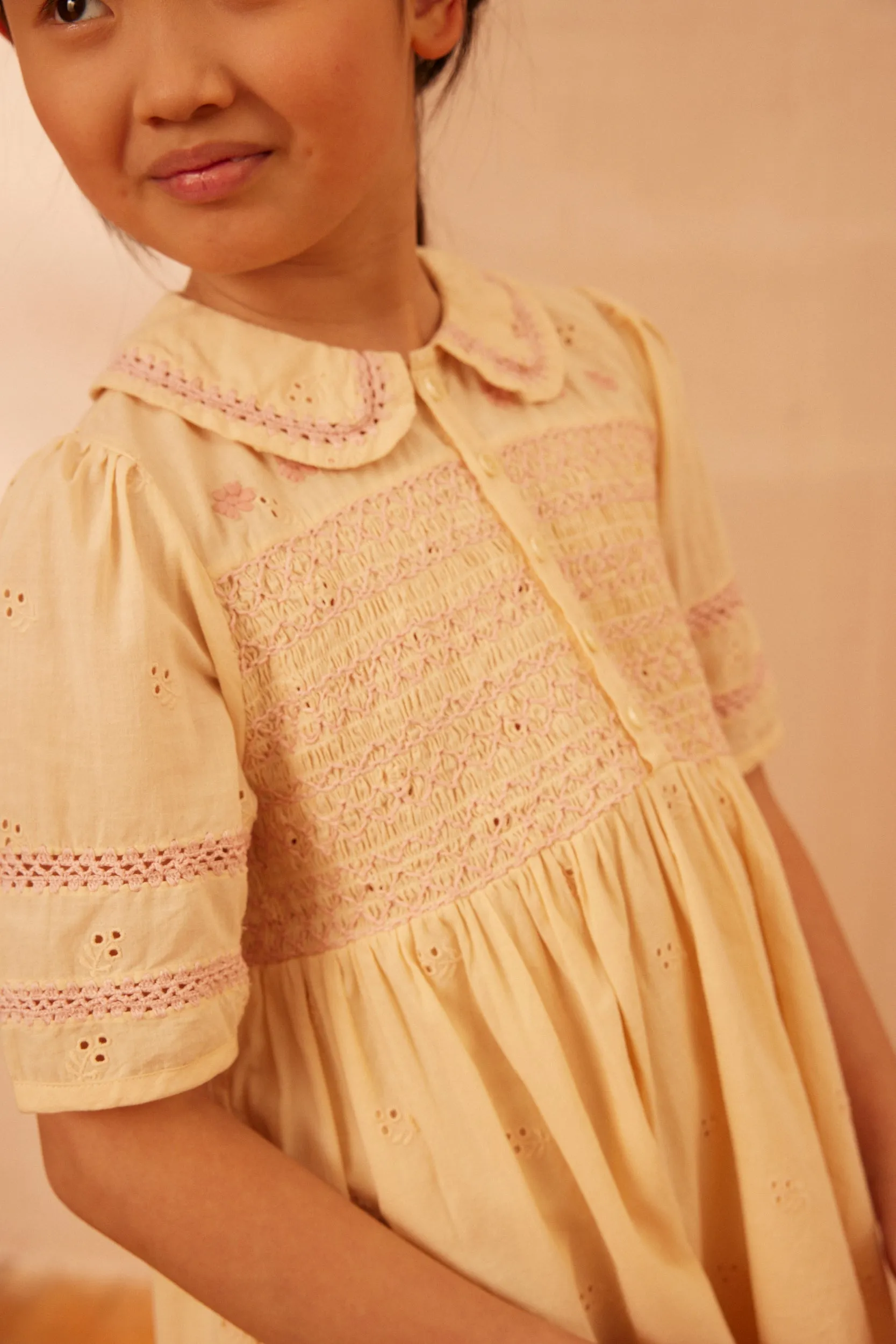 Lucie Dress - Milk Broderie Anglaise