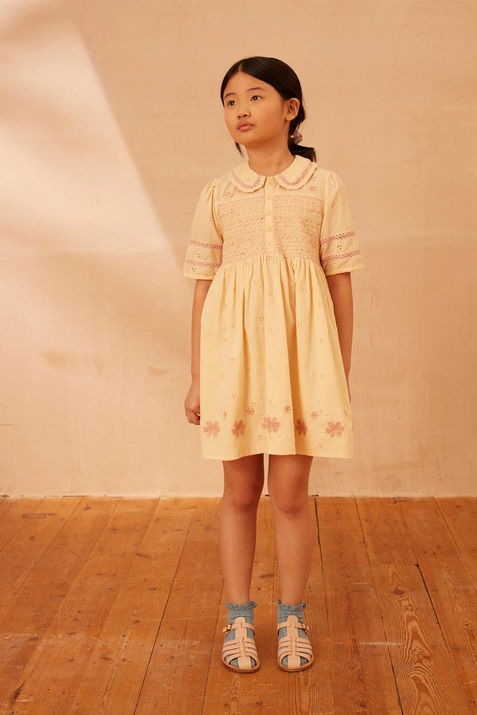 Lucie Dress - Milk Broderie Anglaise