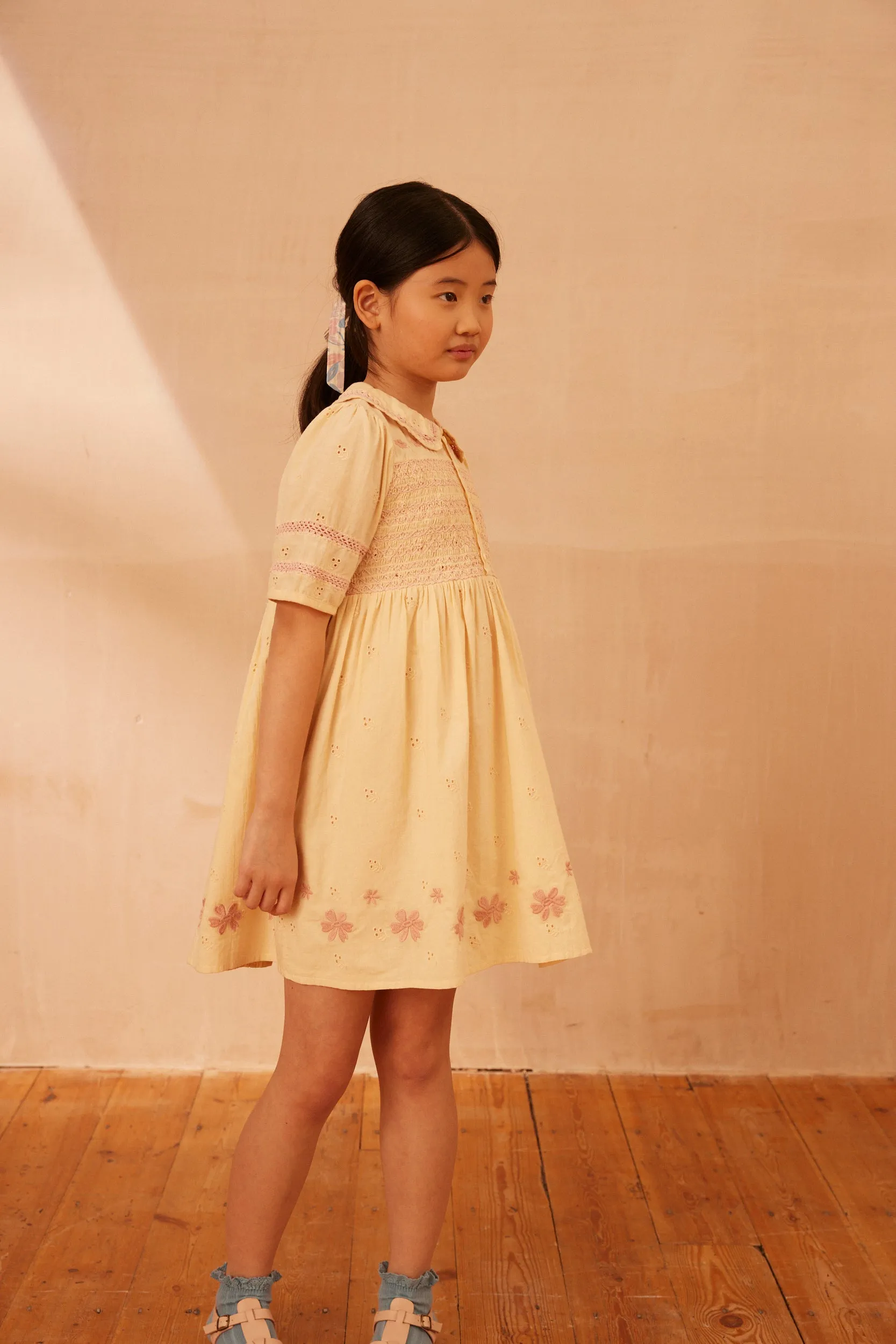 Lucie Dress - Milk Broderie Anglaise