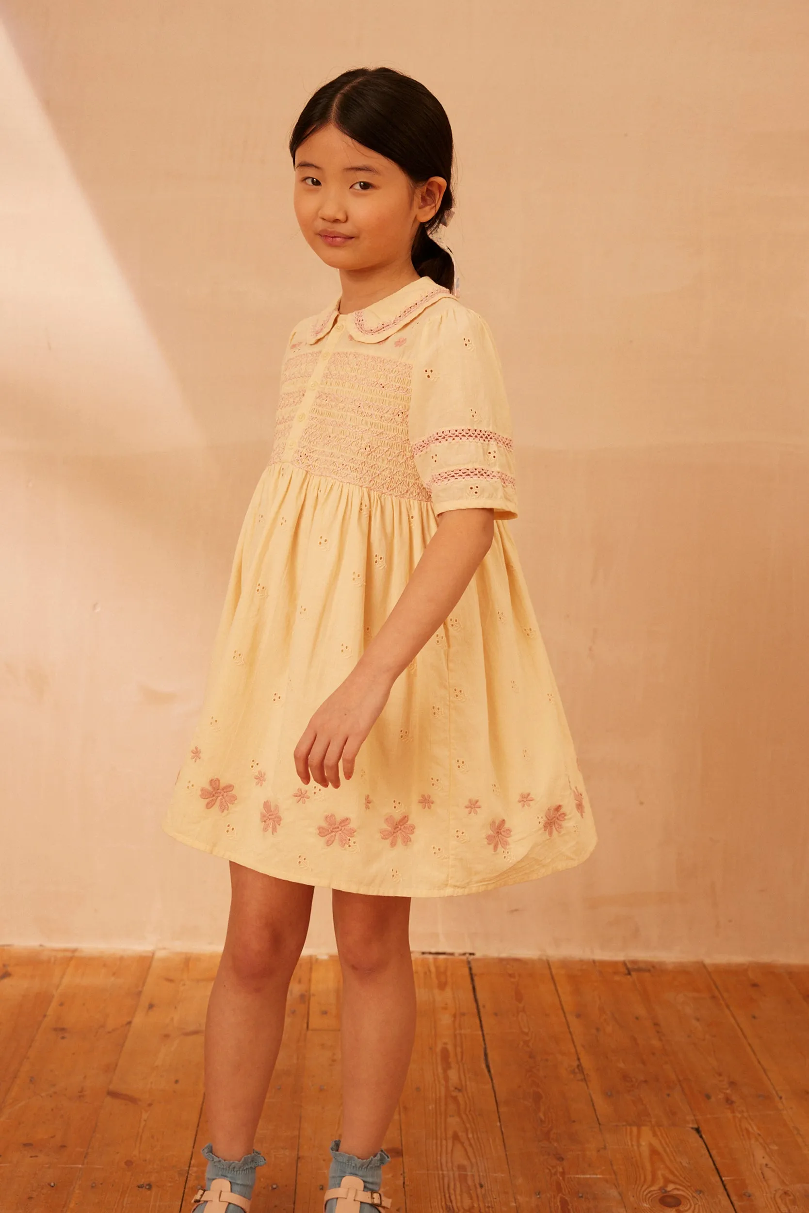 Lucie Dress - Milk Broderie Anglaise