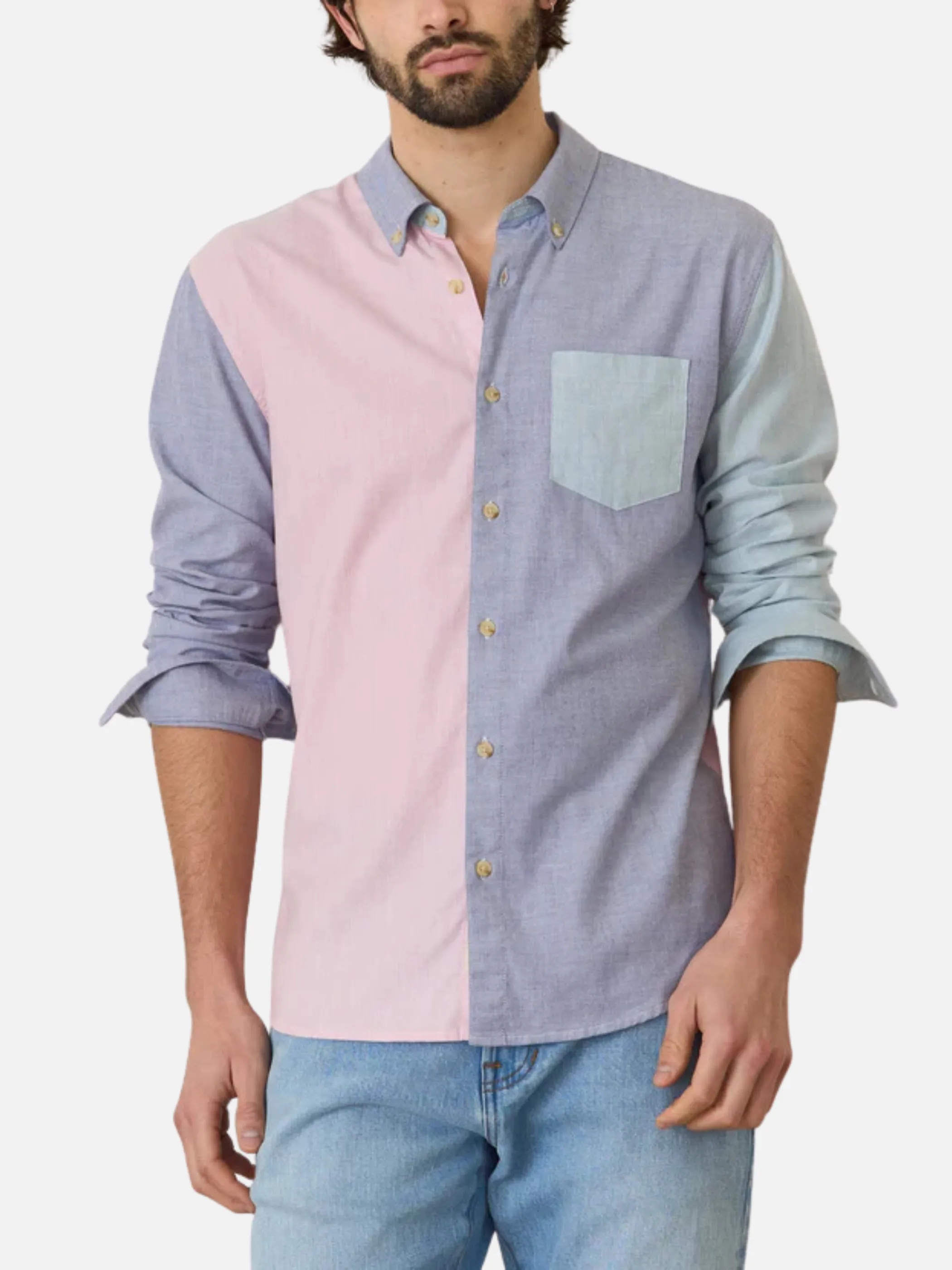 Marine Layer California Oxford - Multi Colorblock