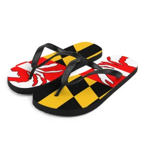 Maryland Crab Flag Flip-Flops