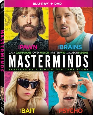 Masterminds Blu-Ray   DVD (2-Disc Set) (Free Shipping)