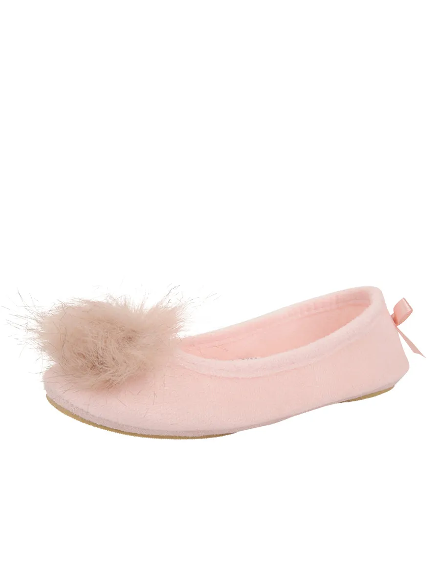 Meghan Faux Fur Pom Slipper