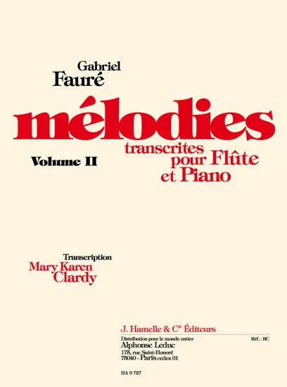 Melodies Transcribed for Flute and Piano Volume 2