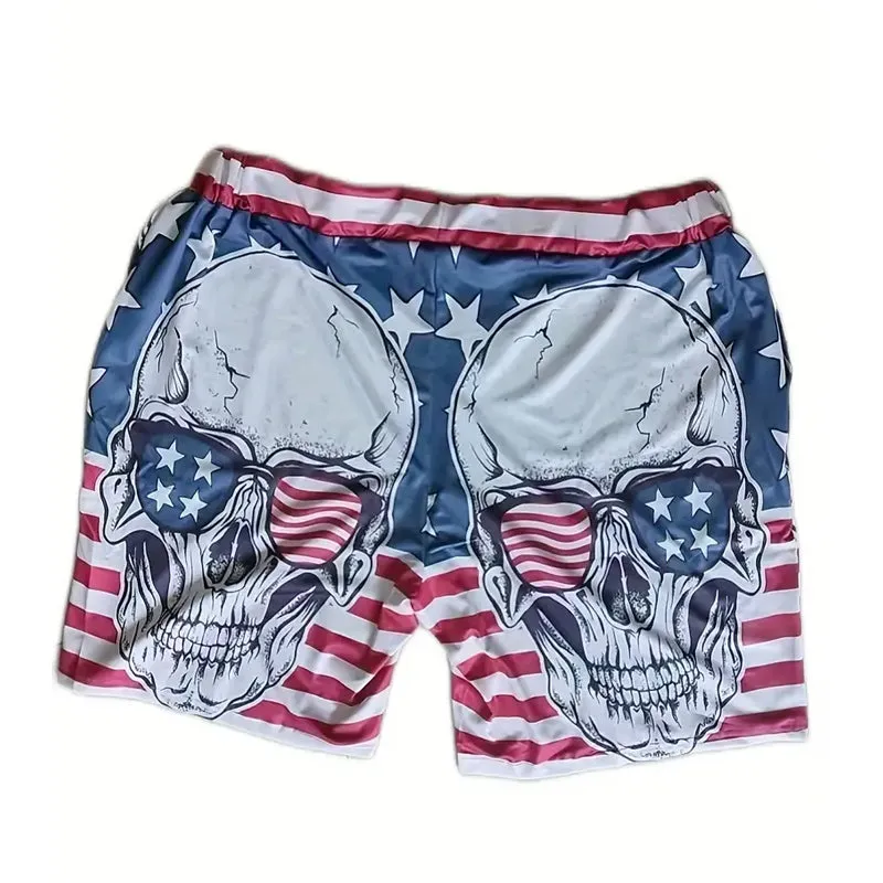 Men's American Skull Graphic Shorts
