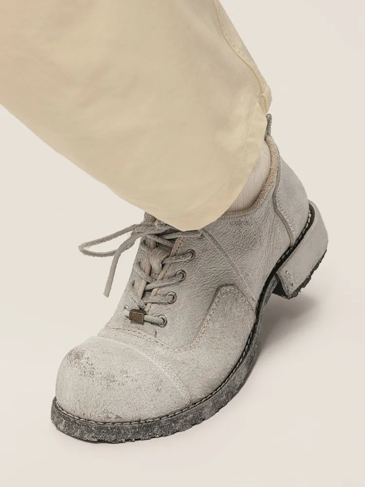 Men's and women's oxford three break leather shoes