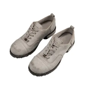 Men's and women's oxford three break leather shoes
